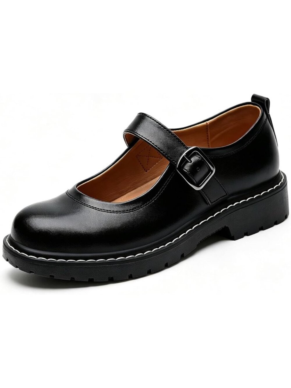 Comfortable Leather Mary Jane Flats for Women - Stylish & Versatile Footwear